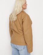 christy Jachetă Ramonescă Maro din piele ecologică cu curele decorative cu capse Bellassa