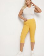 christy Pantaloni galbeni din bumbac cu croială Capri Dolonisa