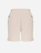 christy Pantaloni scurți Bej deschis Eleganți cu Nasturi Decorativi și Elastic în Talie Daviona