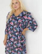 christy Rochie bleumarin tip cutie cu mânecă 3/4 Wileen