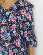 christy Rochie bleumarin tip cutie cu mânecă 3/4 Wileen