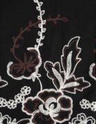 christy Rochie petrecută din viscoză decorată cu broderie și curea tip cravată Tasenea Neagră