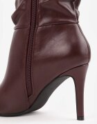 ciaodeo Botine cu toc stiletto și carâmb drapat Uzani Bordo cu roșu