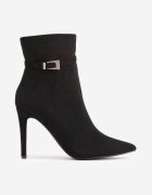 ciaodeo Botine cu toc stiletto și cataramă metalică cu strasuri pe lateral Ametria Negre