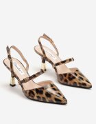 ciaodeo Pantofi stiletto Panteră Fără călcâi cu Inserție Metalică și Curele Decorative Frollexia