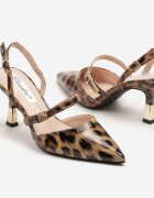 ciaodeo Pantofi stiletto Panteră Fără călcâi cu Inserție Metalică și Curele Decorative Frollexia