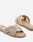 ciaodeo Papuci Bej cu împletitură în stil Boho Felmirella