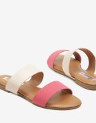 ciaodeo Papuci Minimaliști Fucsia cu Talpă Plată cu Baretă Dublă Dorese