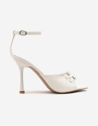 ciaodeo Sandale Albe Stiletto cu Catarame Decorative Nevorisea