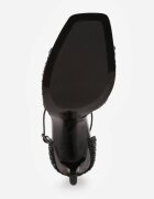 ciaodeo Sandale Elegante Negre pe toc stiletto cu strasuri și vârf pătrat Hempea