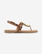 ciaodeo Sandale leopard decorate cu aplicație geometrică Novilia
