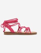 ciaodeo Sandale Romane Fucsia cu Talpă Plată Nenis