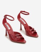 ciaodeo Sandale Stiletto Roșii cu Catarame Decorative Nevorisea