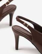 cink me Sandale Maro cu toc stiletto cu călcâiul descoperit și vârf ascuțit Zarimae