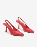 cink me Sandale Roșii Elegante Stiletto cu vârf ascuțit și cu călcâi decupat Raniffia