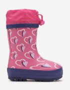  Cizme de cauciuc fucsia până la gambă cu elastic Nantia