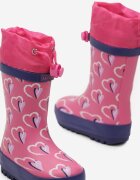  Cizme de cauciuc fucsia până la gambă cu elastic Nantia
