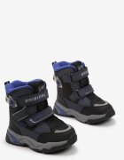  Cizme de zăpadă bleumarin peste gleznă cu închidere Velcro și cu emblemă Trilie
