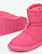  Cizme de zăpadă fucsia matlasate cu șnur Parthonice