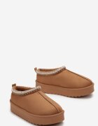  Cizme de zăpadă maro slip-on izolate termic cu carâmb scurt Genixa