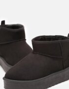  Cizme de zăpadă Negre Căptușite Până la gleznă Cu talpă groasă Hasiba
