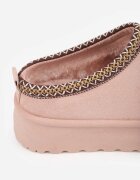  Cizme de zăpadă Roz cu Talpă Groasă cu Broderie Decorativă Zivirae