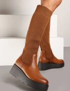  Cizme Maro cu platformă cu carâmb elastic Narirya