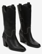  Cizme Negre cu toc stil cowboy Laoretta