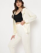  Clasic Set Trening Galben deschis cu Bluză cu glugă și Pantaloni drepți Neiba
