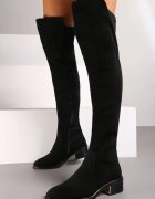  Clasice Cizme muschetar Negre cu toc Clesse