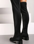  Clasice Cizme muschetar Negre cu toc Clesse