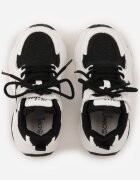 clibee Încălțăminte Sport Alb-Negru Adidași cu Scai pe Talpă Chunky Callamare