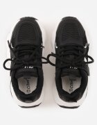 clibee Pantofi Sport Negru-Alb Sneakersy cu Scai pe Talpă Chunky Callamare