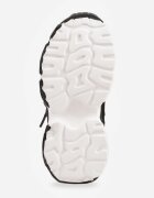 clibee Pantofi Sport Negru-Alb Sneakersy cu Scai pe Talpă Chunky Callamare