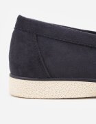 c'm homme Pantofi Mocasin slip-on Albastri din imitație de piele întoarsă Bagena