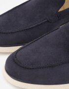 c'm homme Pantofi Mocasin slip-on Albastri din imitație de piele întoarsă Bagena