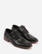 c'm homme Pantofi Negri Eleganti Cu șireturi cu Perforații Decorative Fild