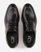 c'm homme Pantofi Negri Eleganti Cu șireturi cu Perforații Decorative Fild