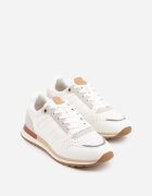 c'm homme Pantofi Sport Albi Clasici Sneakersy cu Perforație la Vârf Lasthora