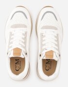 c'm homme Pantofi Sport Albi Clasici Sneakersy cu Perforație la Vârf Lasthora