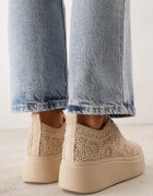 c'm paris Adidași bej din împletitură cu talpă groasă în stil Boho Dacara