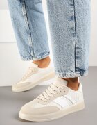 c'm paris Adidași Bej Tip teniși cu dungi decorative Amodelle