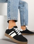 c'm paris Adidași Teniși Negri cu Dungi Geometrice Amolita