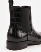 c'm paris Botine cu talpă joasă (tip chelsea) cu imprimeu crocodil Inemessa Negre