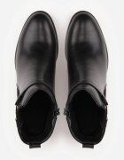 c'm paris Botine elegante în stil Chelsea cu toc plat și aplicație metalică Calenya Negre