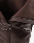 c'm paris Cizme cu carâmb tip picior de pantaloni cu aplicație metalică Alerpeia Maro