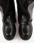 c'm paris Cizme cu carâmb tip picior de pantaloni cu aplicație metalică Alerpeia Negre