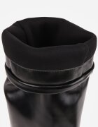 c'm paris Cizme cu toc stiletto și carâmb care imită o crac de pantaloni cu cataramă decorativă Hemata Negre