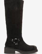 c'm paris Cizme Negre stil Biker Decorate cu Catarame Edioma