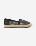 c'm paris Espadrile Negre din plasă decorate cu împletituri Telovianna